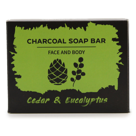Charcoal Soap Bar Cedar and Eucalyptus 85g CHSB-05